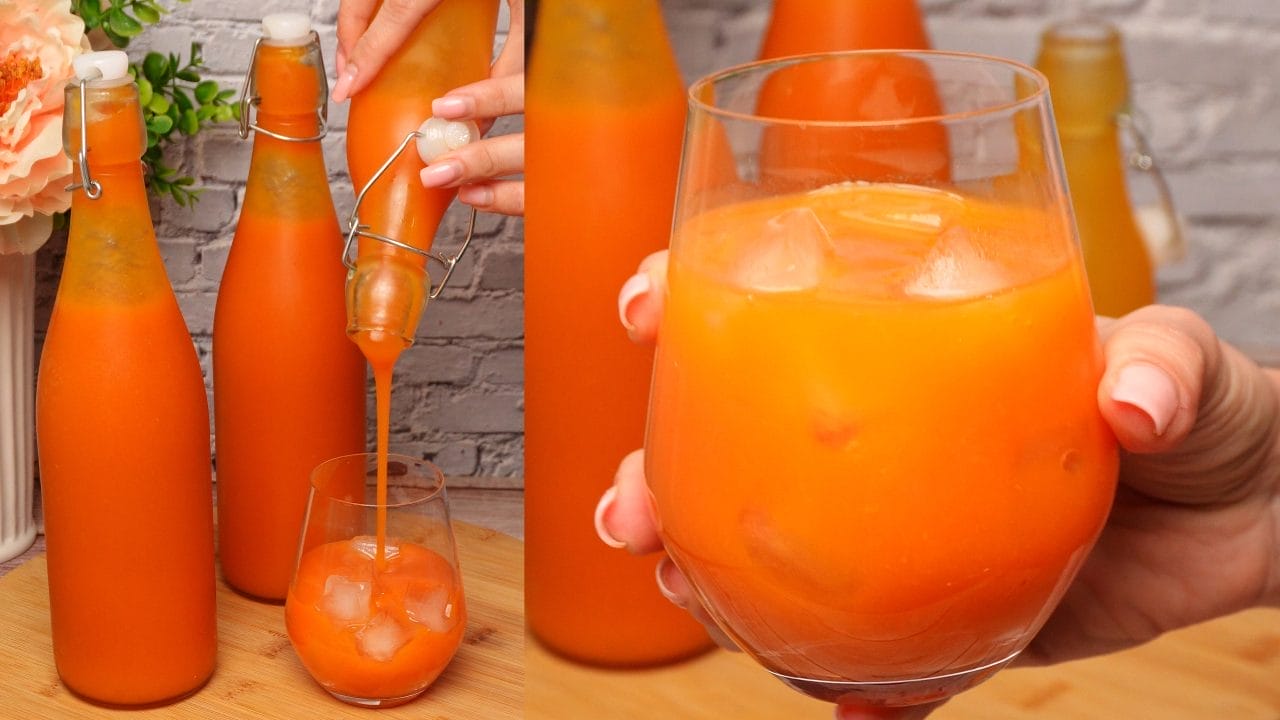 🍑 🍊 Nectar de caise și piersici – gust de vară în fiecare sticlă! 🍑 🍊